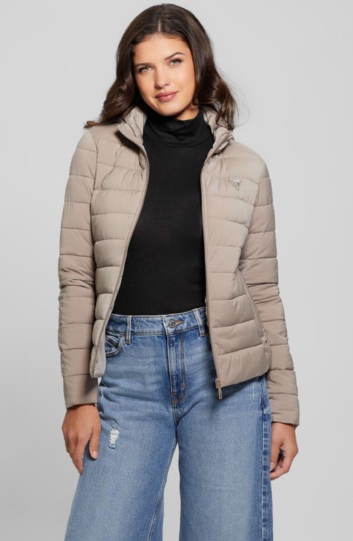 Guess Diann Puffer Jacket In Weathered Grey