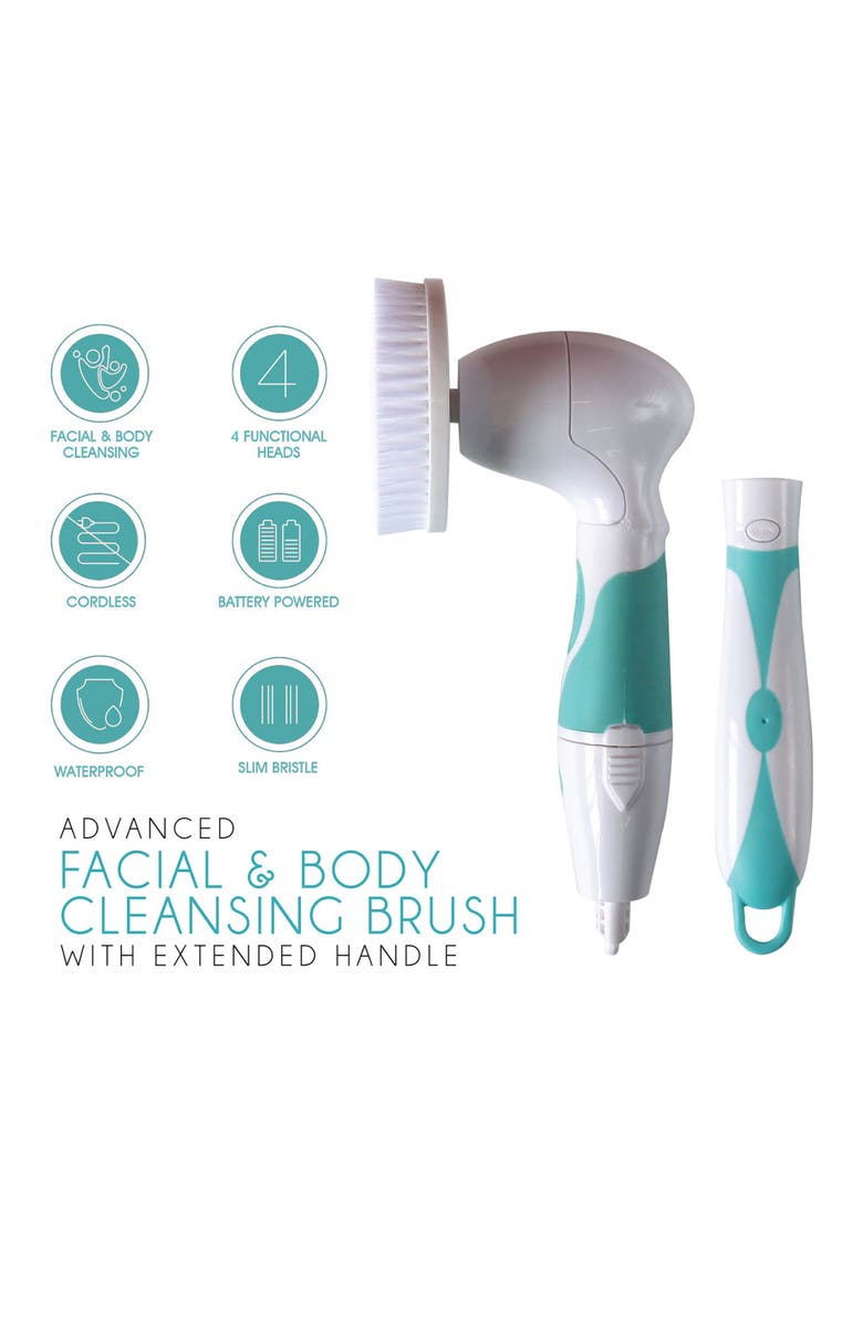 PURSONIC Advanced Facial & Body Cleansing Brush With Extended Handle