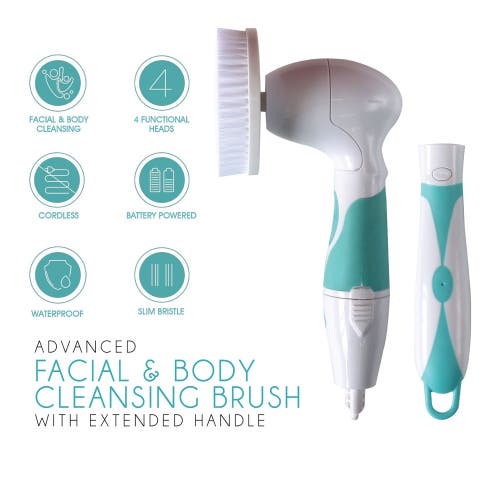 Shop Pursonic Advanced Facial & Body Cleansing Brush With Extended Handle In Aqua