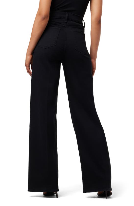 Shop Joe's The Mia High Waist Wide Leg Jeans In Black