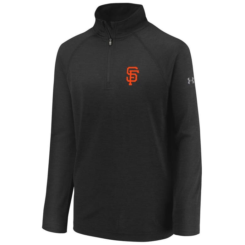 Under Armour Kids' Youth  Black San Francisco Giants Lc Logo Quarter-zip Pullover Jacket