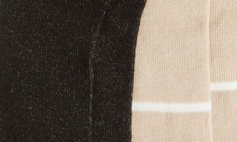 Shop Oroblu Assorted 2-pack Colorblock Ankle Socks In Black/ Sand