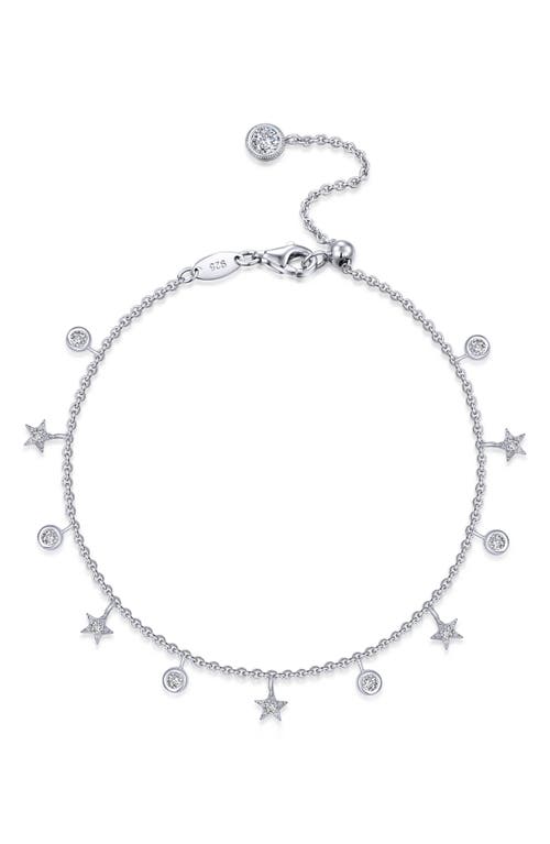 Shop Lafonn Starfall Simulated Diamond Charm Bracelet In Silver/white