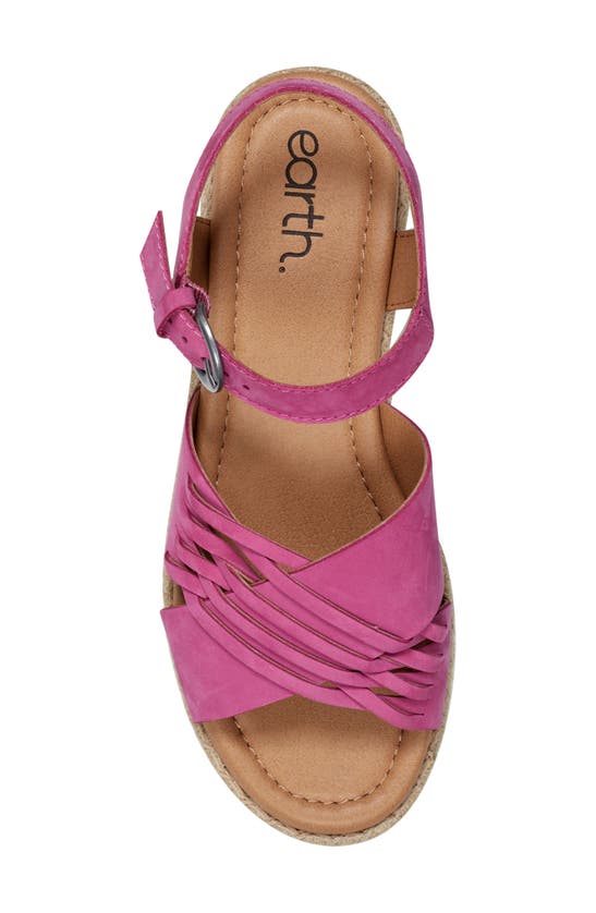 Shop Earth ® Hilda Espadrille Platform Sandal In Dark Pink