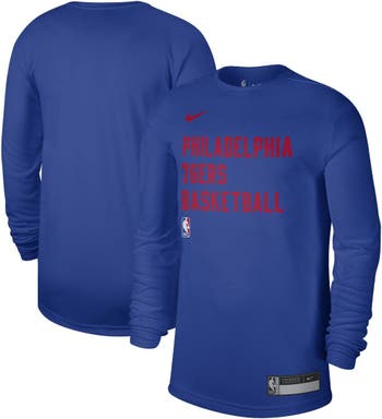 Nike Men's Philadelphia 76ers Black Dri-Fit Practice Long Sleeve T-Shirt
