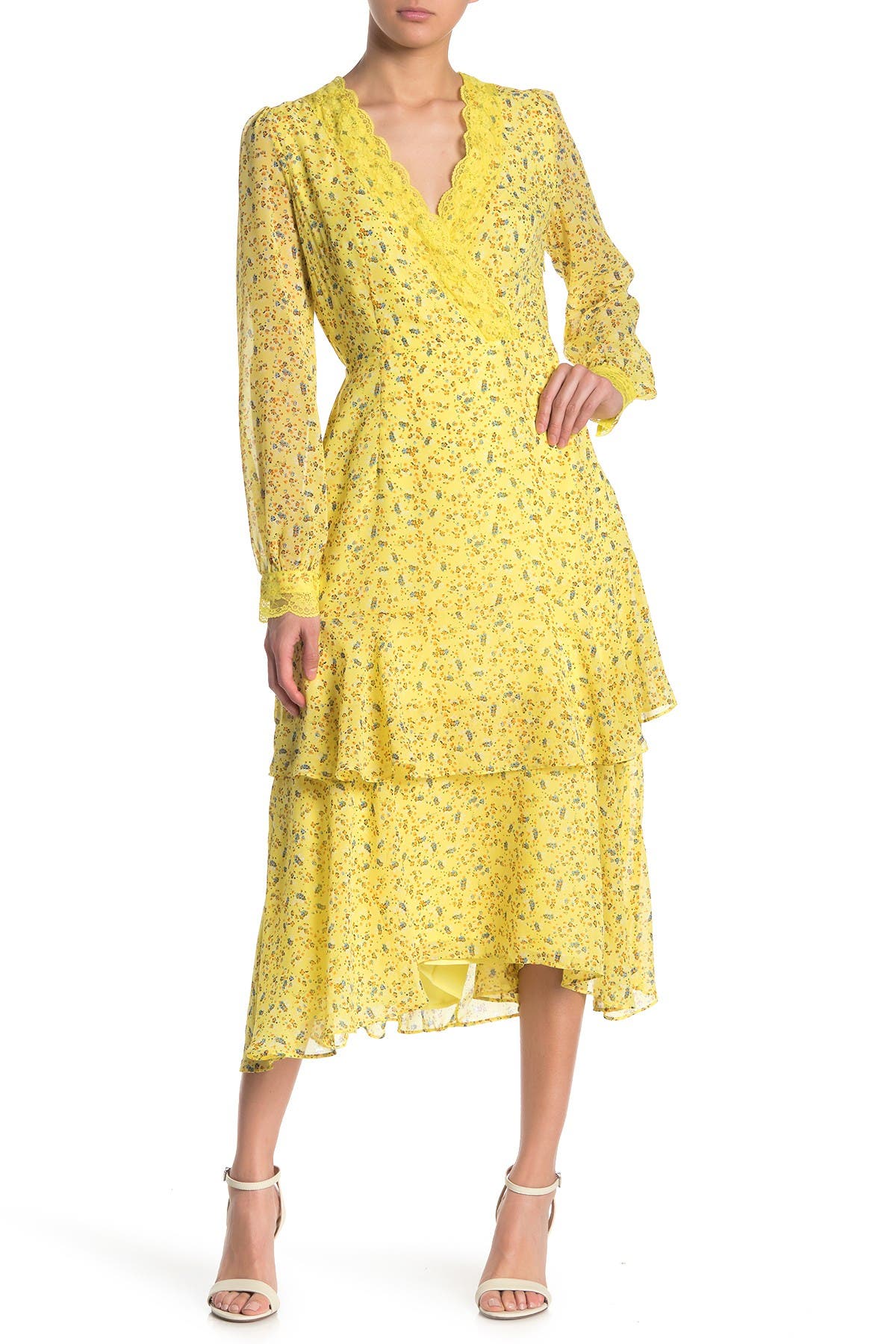 nordstrom yellow floral dress