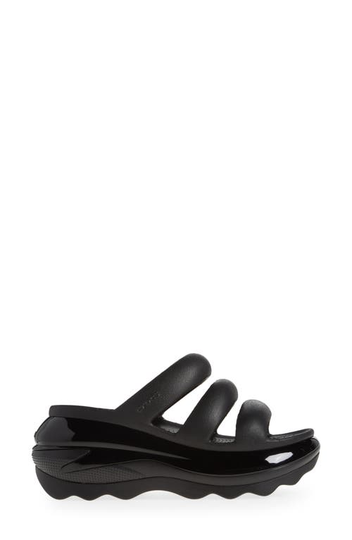 Shop Crocs Mega Crush Platform Wedge Sandal In Black