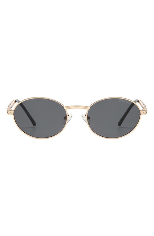 Fifth & Ninth Blake 52mm Polarized Oval Sunglasses In Black/gold