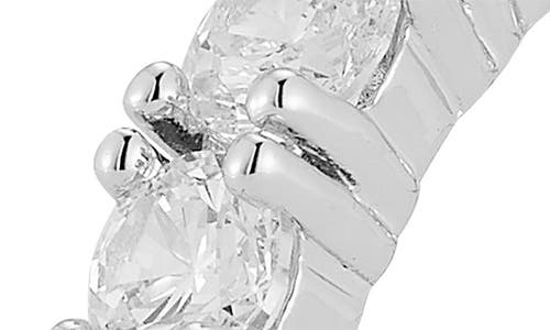 Chloe & Madison Chloe And Madison Cubic Zirconia Hoop Earrings In Silver