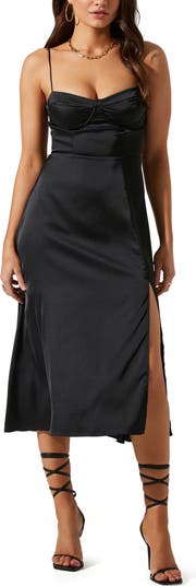 ASTR the Label Bustier Satin Dress