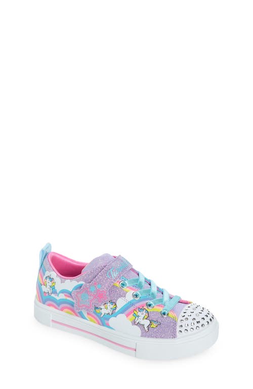 Shop Skechers Kids' Twinkle Sparks Light-up Sneaker In Lavender/multi