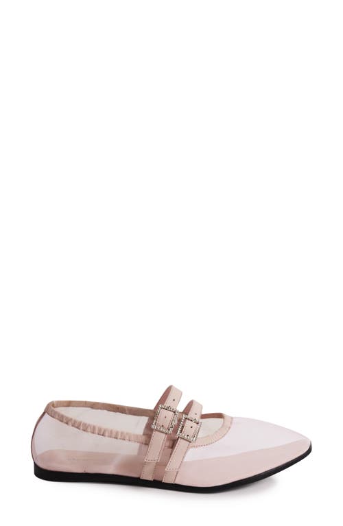 Free People Gemini Mary Jane Flat In Pink Cloud Mesh