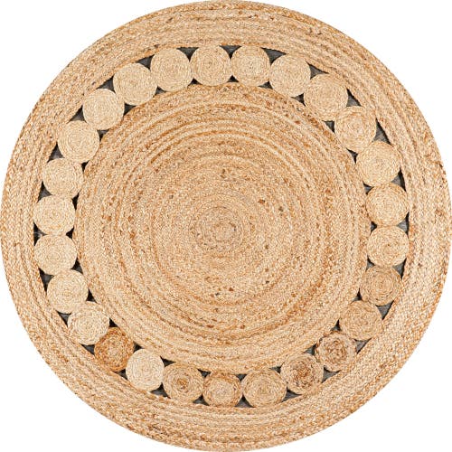 Jonathan Y Dahlia Round Natural Jute Boho Circle Natural Round Area Rug In Natural