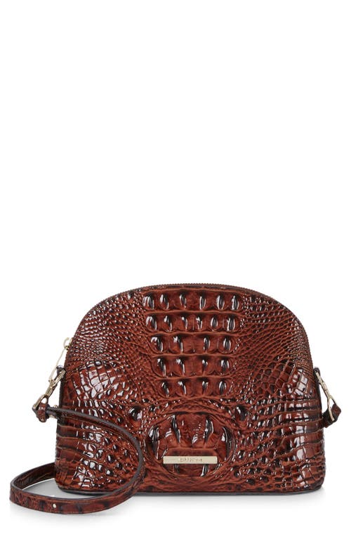 Brahmin Leia Croc Embossed Leather Crossbody Bag