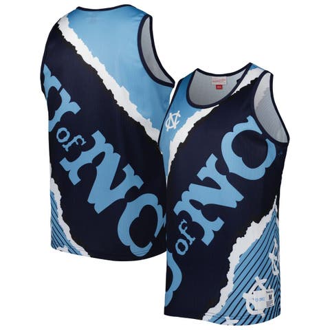 Men's Mitchell & Ness Black/Sky Blue Sporting Kansas City Sublimated Split Logo Tank Top