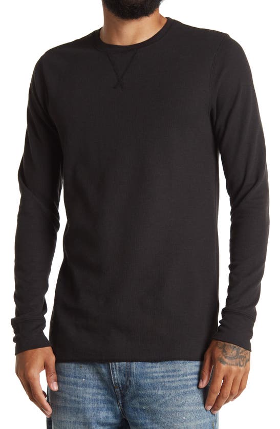 Abound Crew Neck Long Sleeve Thermal Top In Black Rock