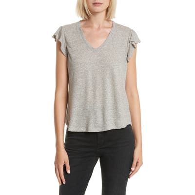 La Vie Rebecca Taylor Washed Texture Jersey Tee, Grey