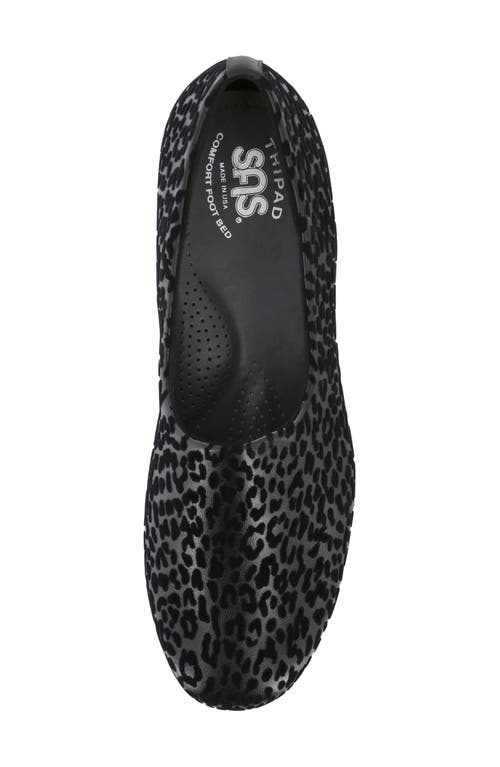 Sas Women's Bliss Slip On Wedge - Double Wide In Black Leopard In Black Leopard
