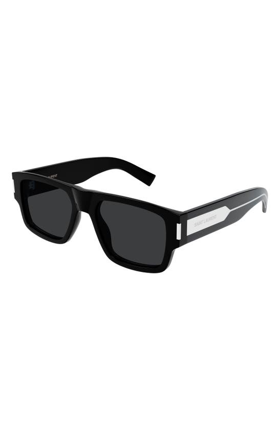 Shop Saint Laurent 54mm Square Sunglasses In Black