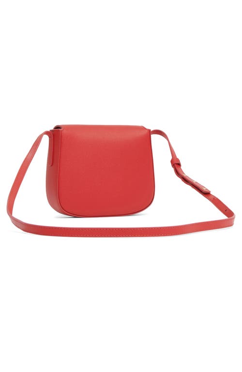 Shop Mansur Gavriel Mini Classic Saddle Crossbody Bag In Flamma