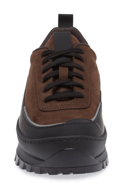 Common Projects Low Top Leather Sneakers With Chunky Sole In Earth