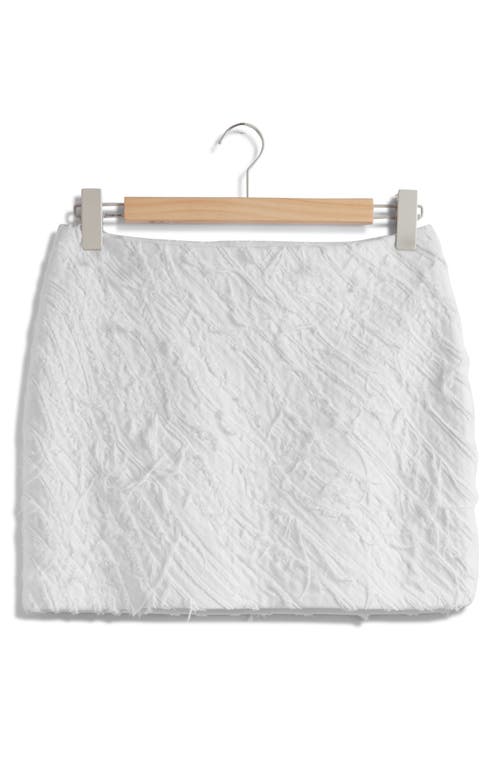 & Other Stories Cotton Miniskirt In White Light