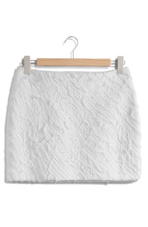 Shop & Other Stories Cotton Miniskirt In White Light