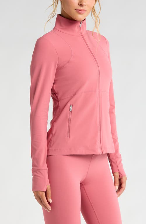 Shop Zella Studio Luxe Performance Jacket In Pink Mauve