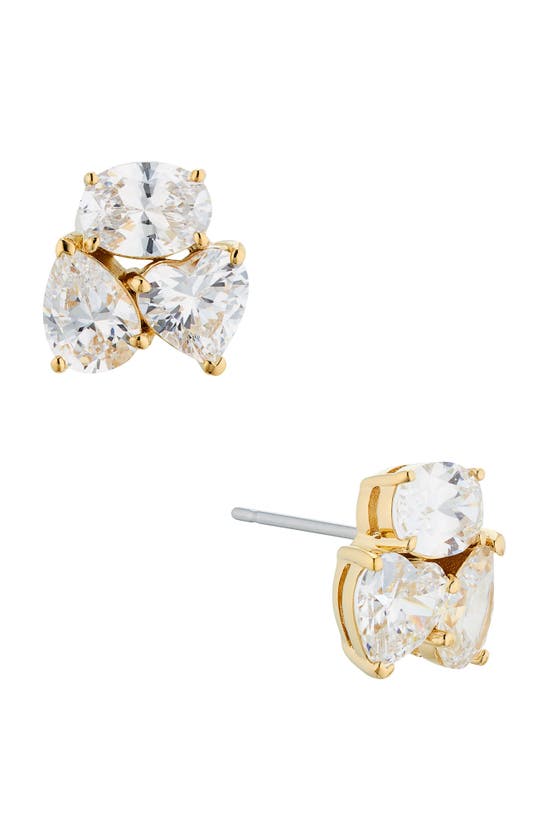 Shop Nadri Cora Cubic Zirconia Cluster Stud Earrings In Gold