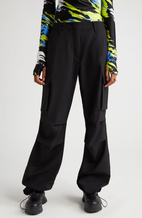 Coperni Stretch Wide Leg Cargo Pants Black at Nordstrom, Us