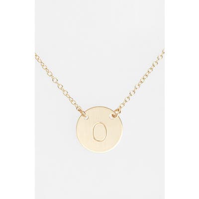 Nashelle 14K-Gold Fill Anchored Initial Disc Necklace