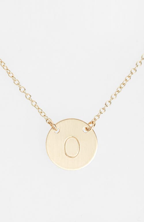 14k-Gold Fill Anchored Initial Disc Necklace in 14K Gold Fill O
