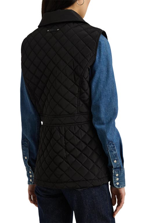 Shop Lauren Ralph Lauren Diamond Quilted Vest In Black