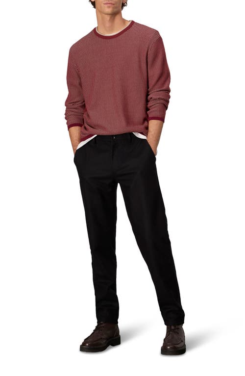 Rag & Bone Harvey Crewneck Cotton Sweater In Maroon