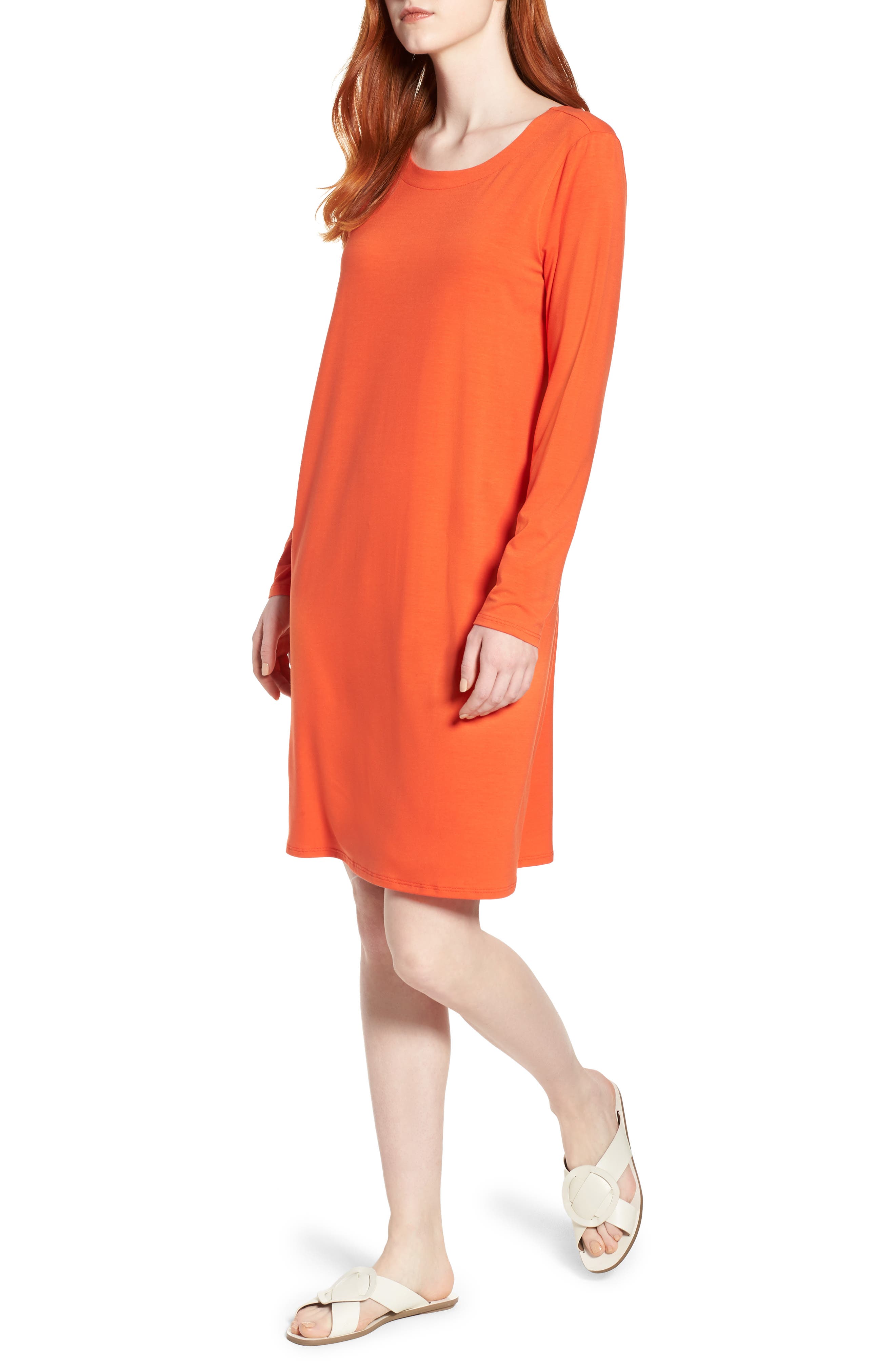 tencel shift dress