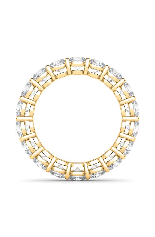 Shop Hautecarat Round Cut Lab Created Diamond 18k Gold Eternity Band Ring In Yellow Gold