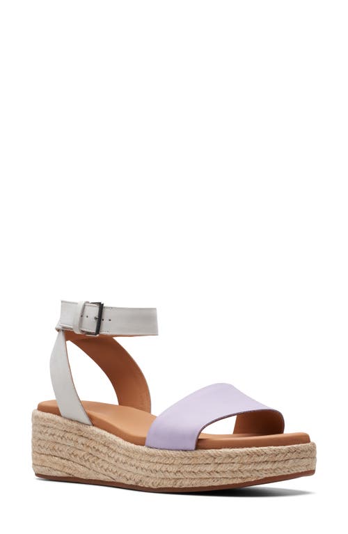 Clarks(r) Kimmei Ivy Espadrille Platform Sandal in Lilac Combi