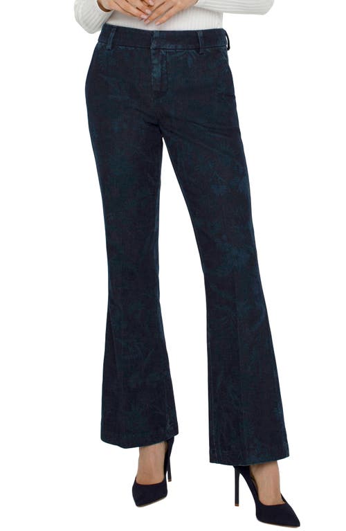 Liverpool Los Angeles Kelsey Shadow Floral Flare Knit Trousers In Shadow Floral