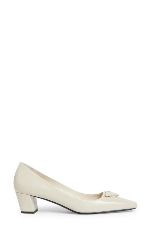 Shop Prada Modellerie Square Toe Pump In Avorio