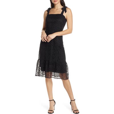Sam Edelman Circle Crochet Lace Sundress, Black