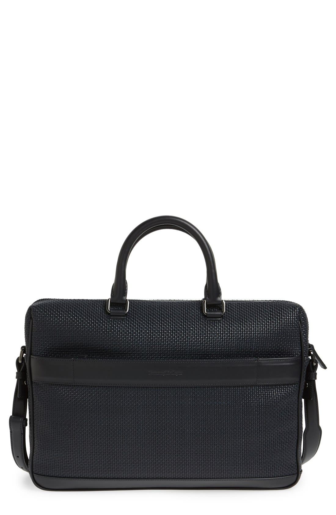 Ermenegildo Zegna Slim Leather Briefcase Nordstrom