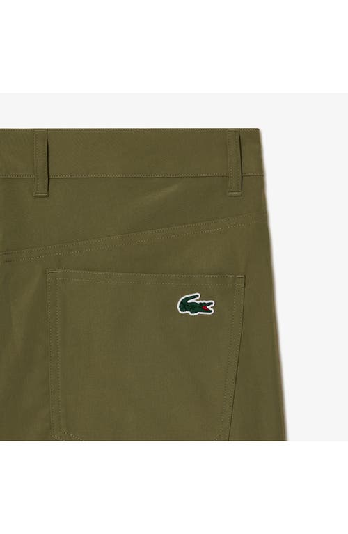 Shop Lacoste Slim Fit Performance Golf Pants In Khaki