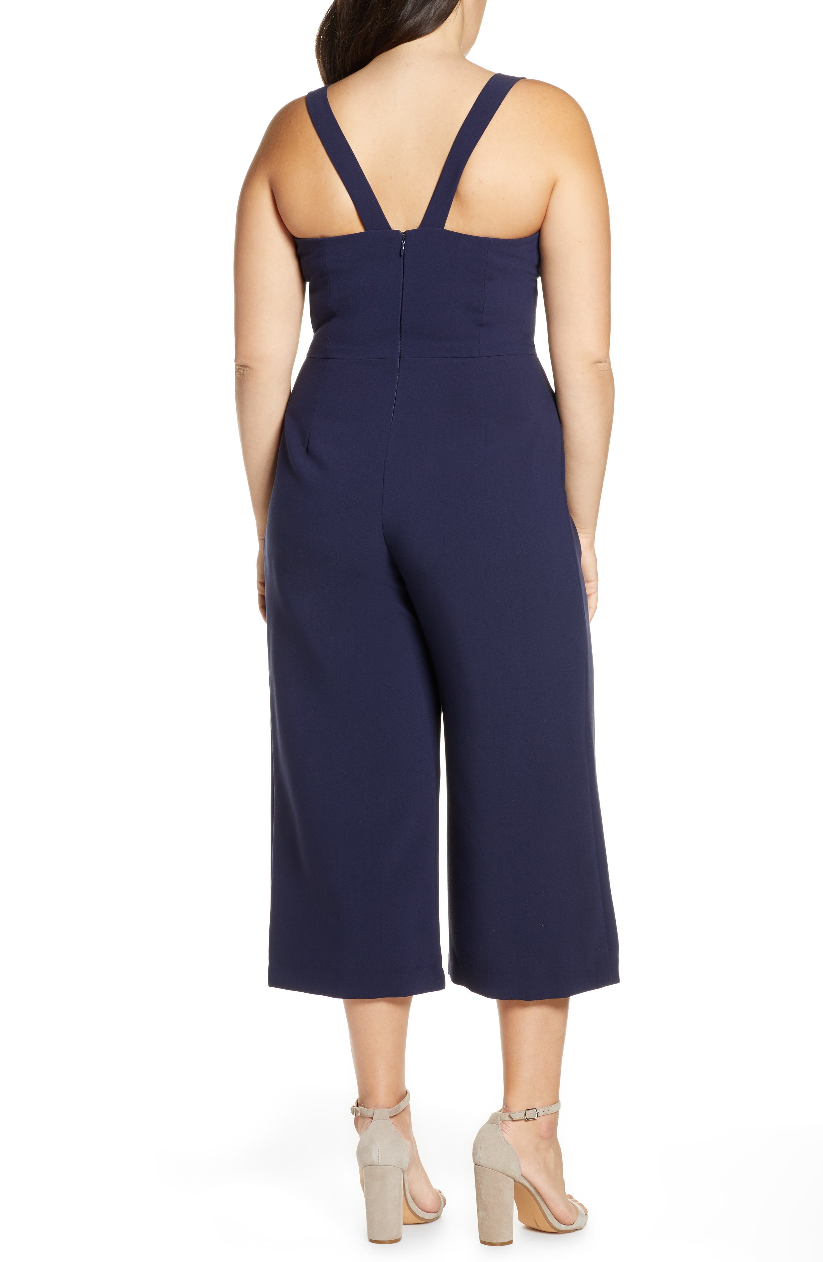 GAL MEETS GLAM COLLECTION,
                            Nicole Square Neck Jumpsuit,
                            Alternate thumbnail 13, color,
                            402