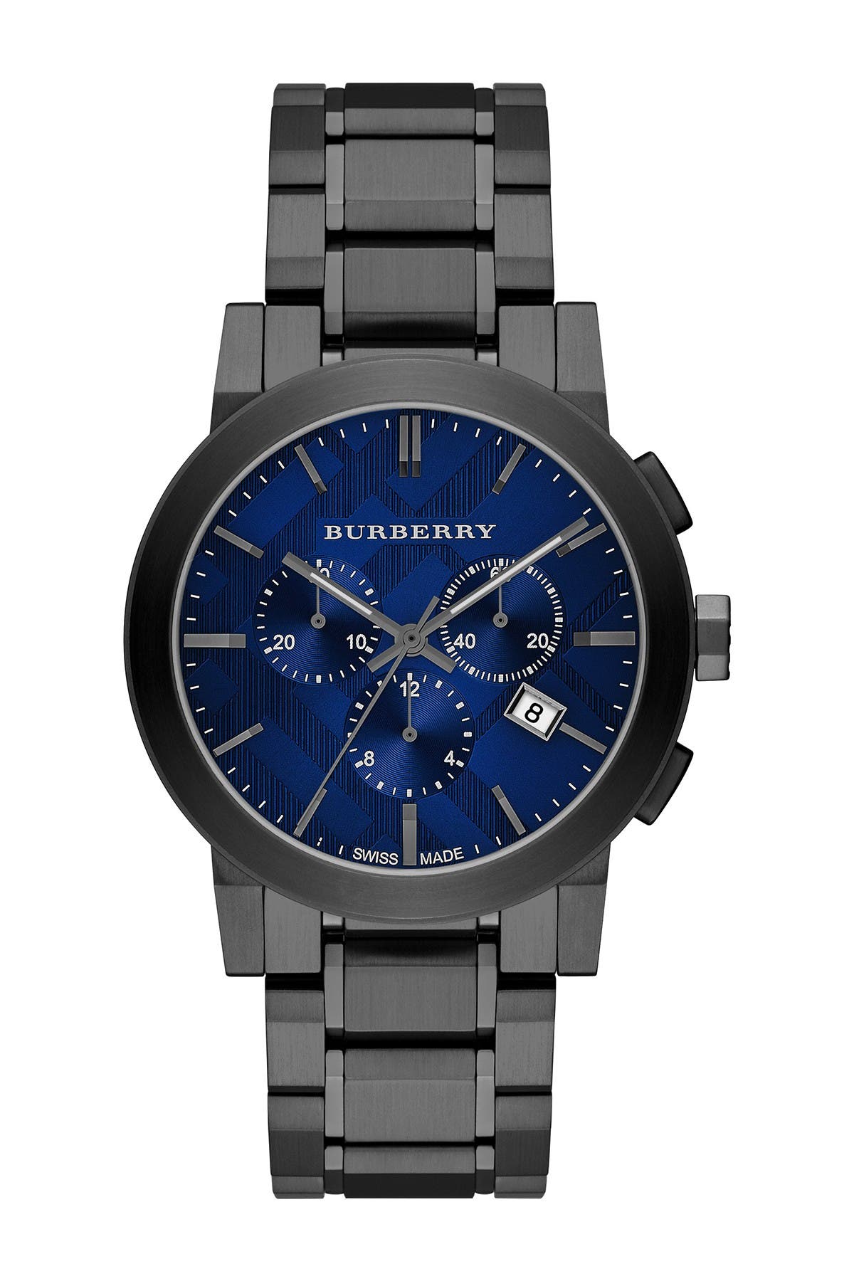 burberry silver bracelet watch 42mm