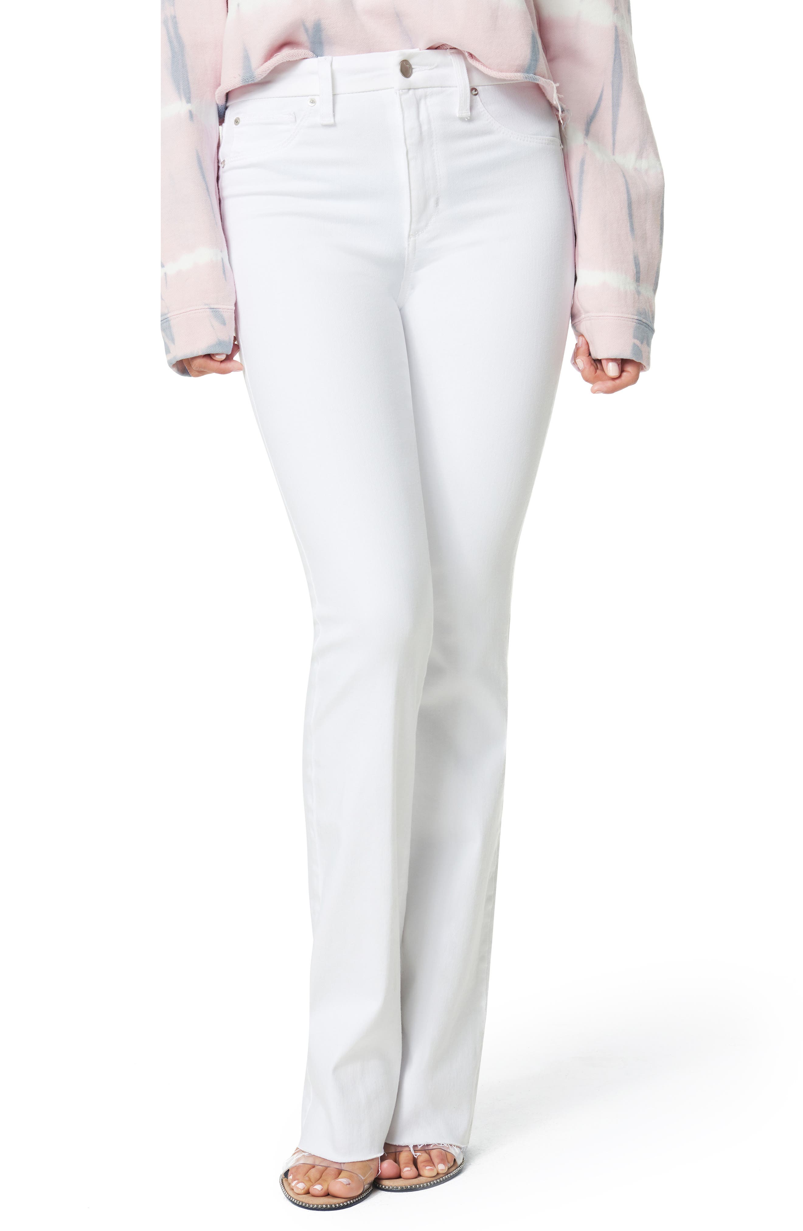 Women's Joe's The Hi Rise Honey High Waist Cut Hem Curvy Bootcut Jeans, 25 - White Women's Joe's The Hi Rise Honey High Waist Cut Hem Curvy Bootcut Jeans, 25 - White