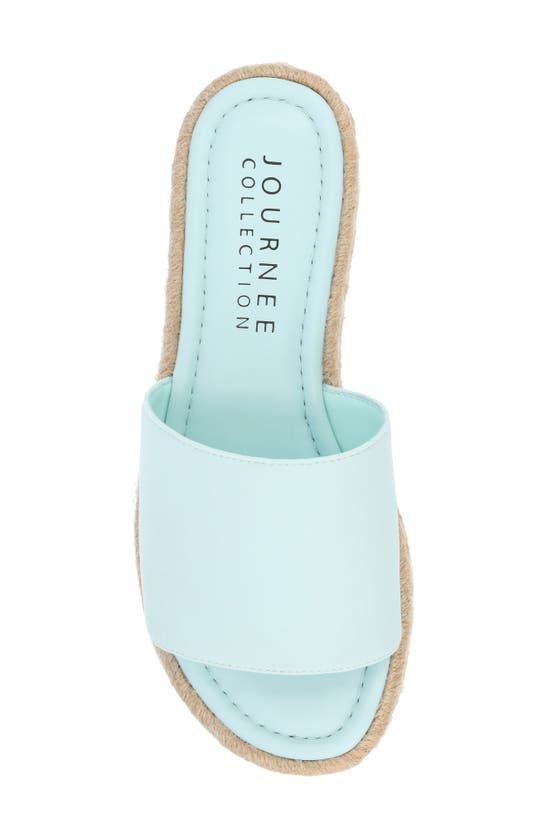 Shop Journee Collection Rosey Wedge Sandal In Blue