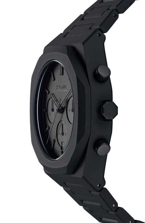 D1 Milano Ens Black D1-phbjsh Polychrono Shadow Polycarbonate Quartz Watch In Black