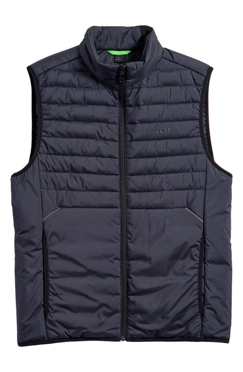 BOSS Thor 2 Water Repellent Quilted Vest in Dark Blue 