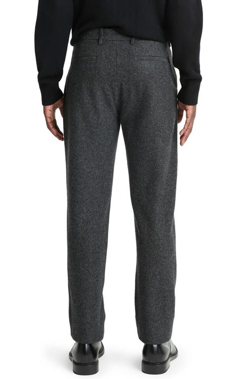 Shop Vince Pinstripe Wool Blend Pants In Charcoal/grey