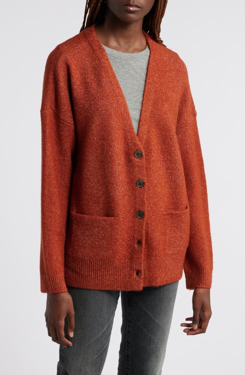 Shop Treasure & Bond Clean Oversize Cardigan In Rust Hills